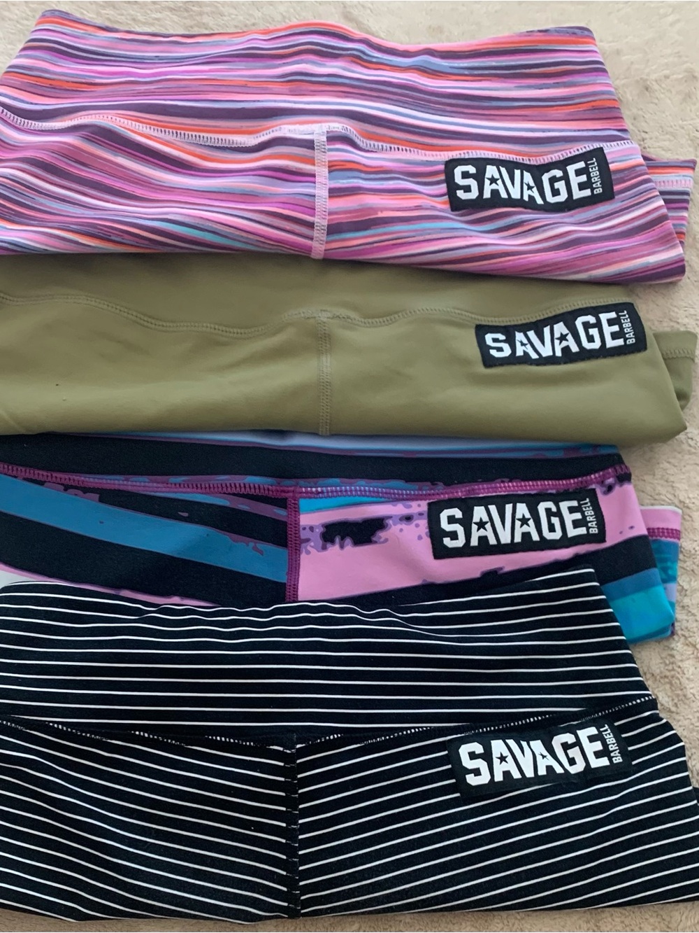 Set of FOUR. Savage Barbell workout shorts. All size small - Picture 2 of 7